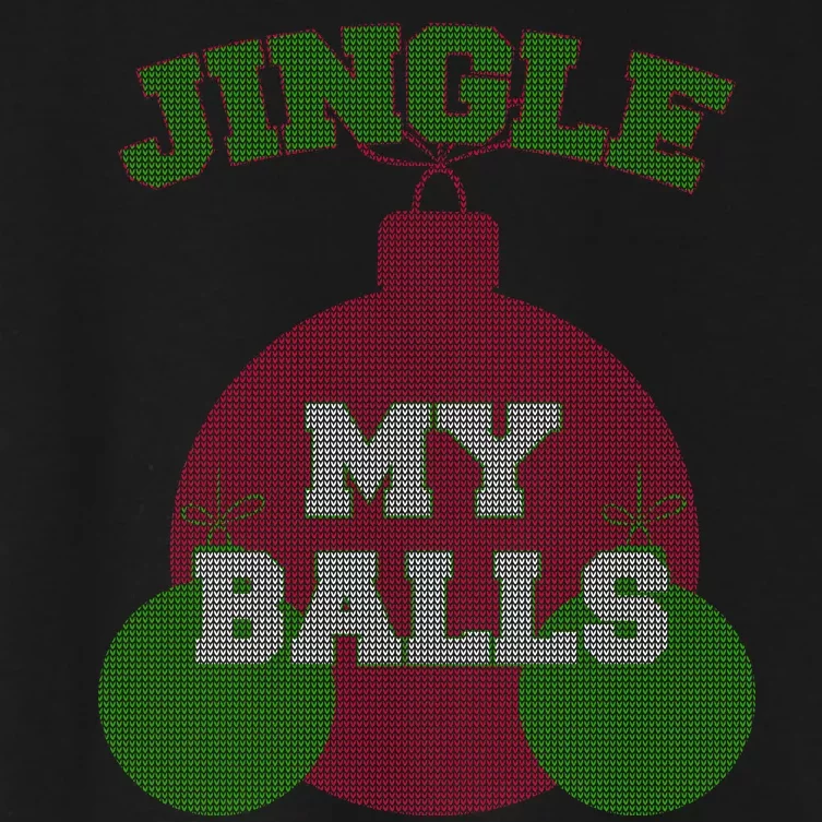 Jingle My Balls Funny X-Mas Women's Crop Top Tee