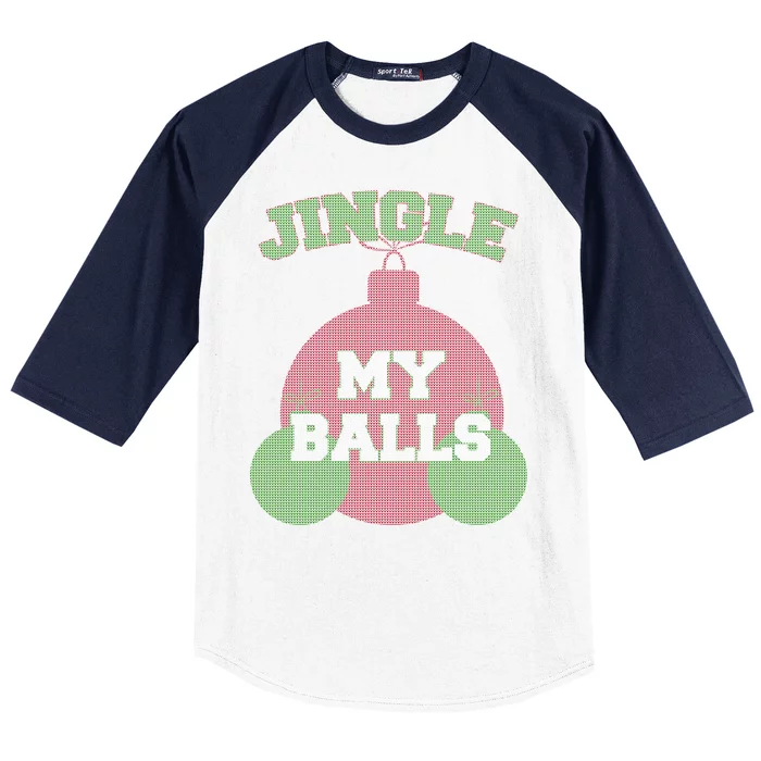 Jingle My Balls Funny X-Mas Baseball Sleeve Shirt