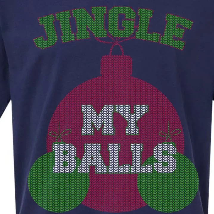 Jingle My Balls Funny X-Mas Sueded Cloud Jersey T-Shirt