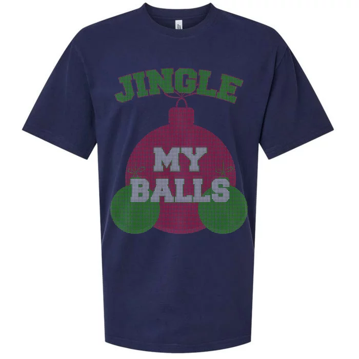 Jingle My Balls Funny X-Mas Sueded Cloud Jersey T-Shirt