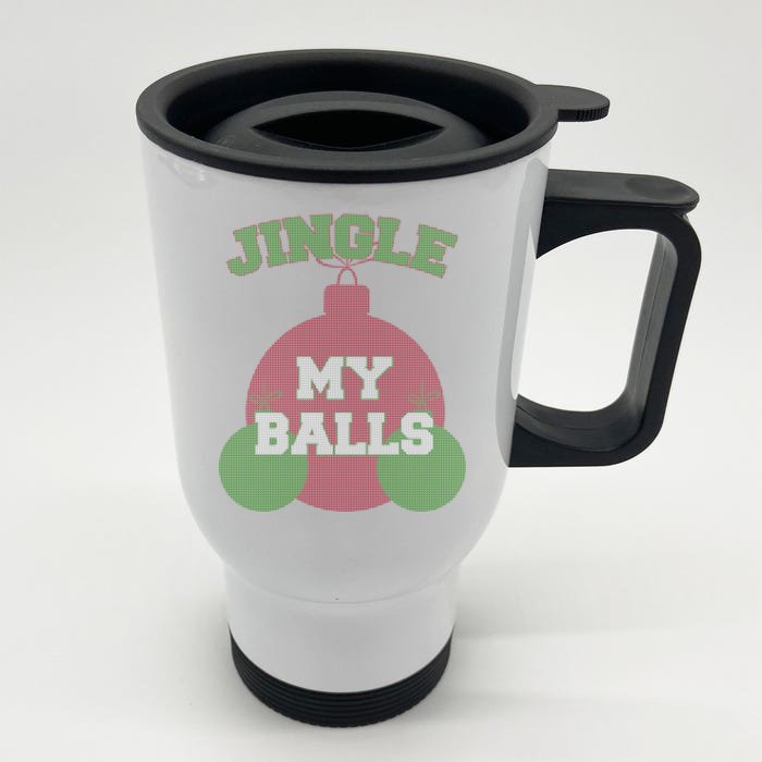 Jingle My Balls Funny X-Mas Front & Back Stainless Steel Travel Mug