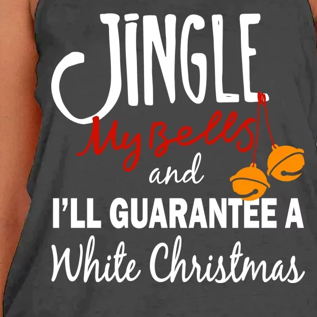 Jingle My Bells For White Christmas Women's Knotted Racerback Tank