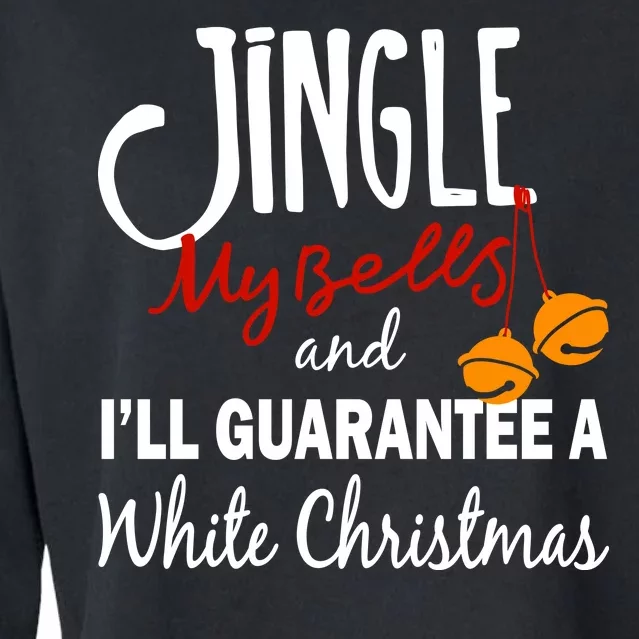 Jingle My Bells For White Christmas Cropped Pullover Crew