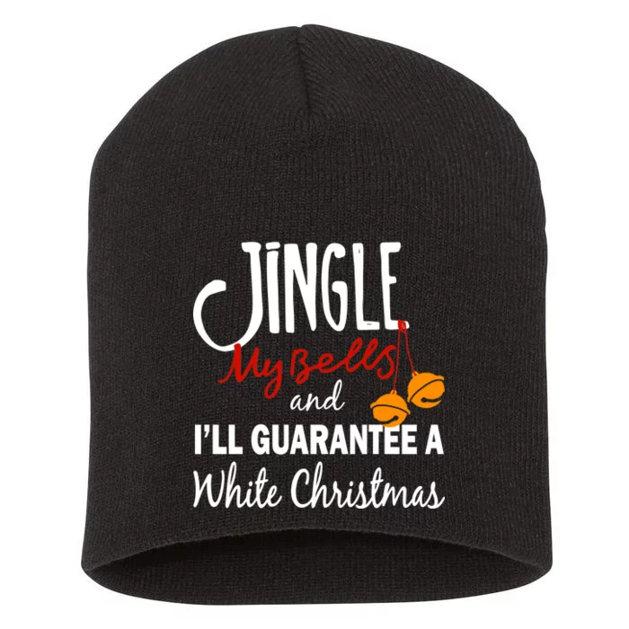 Jingle My Bells For White Christmas Short Acrylic Beanie