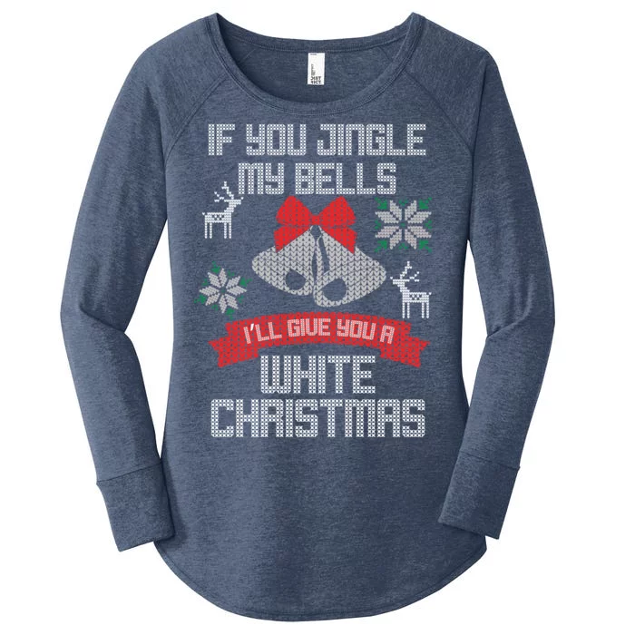 Jingle My Bells X-Mas Ugly Christmas Women's Perfect Tri Tunic Long Sleeve Shirt