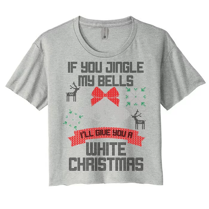 Jingle My Bells X-Mas Ugly Christmas Women's Crop Top Tee