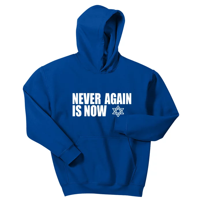 Jewish Israel Pride Am Yisrael Chai Never Again Is Now Kids Hoodie