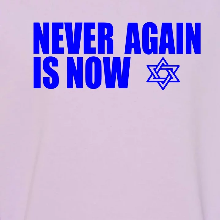 Jewish Israel Pride Am Yisrael Chai Never Again Is Now Garment-Dyed Sweatshirt