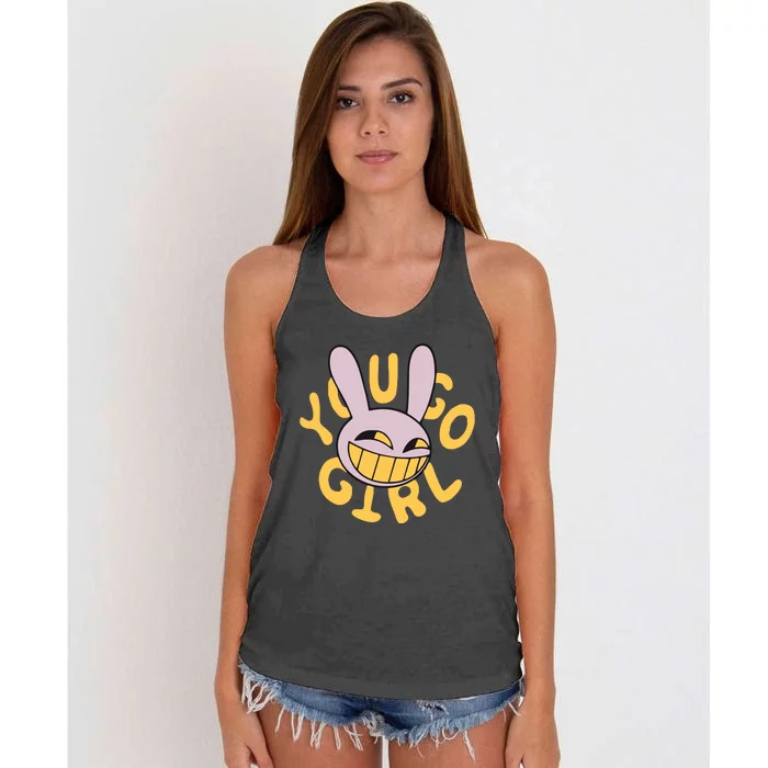 Jax Iconic Quote You Go Girl Women's Knotted Racerback Tank