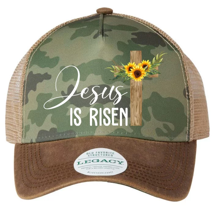 Jesus Is Risen Sunflower Cross Easter Legacy Tie Dye Trucker Hat