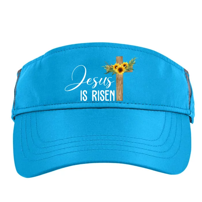 Jesus Is Risen Sunflower Cross Easter Adult Drive Performance Visor