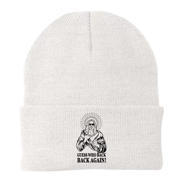 Jesus Is Rizzen Guess WhoS Back Again Knit Cap Winter Beanie