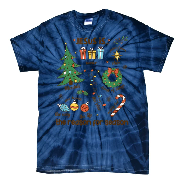 Jesus Is Reason For Season The Messiah Christian Christmas Tie-Dye T-Shirt