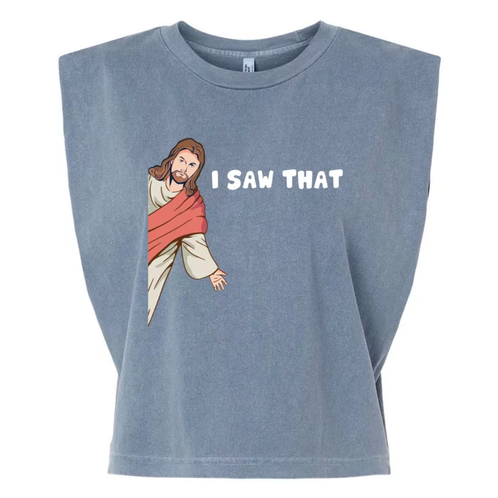 Jesus I Saw That Garment-Dyed Women's Muscle Tee