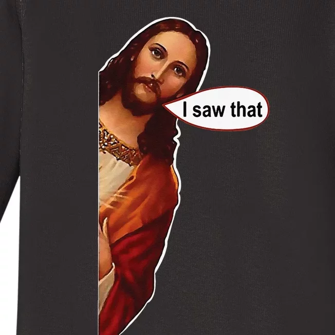 Jesus I saw that cute graphic top tee short sleeve Baby Long Sleeve Bodysuit