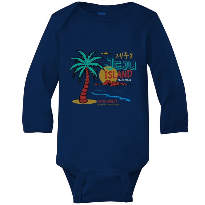 Jeju Island South Korea Baby Long Sleeve Bodysuit