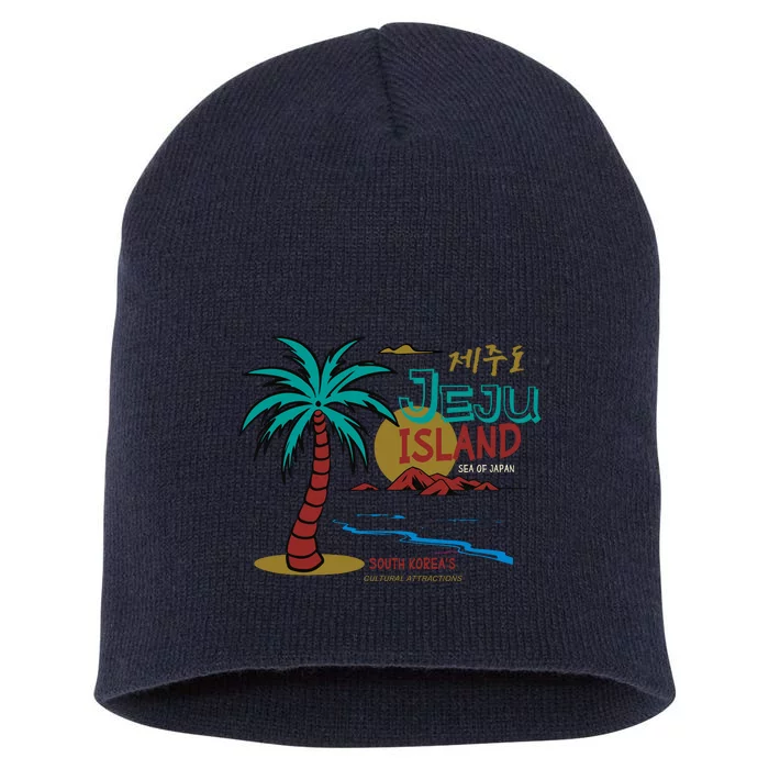 Jeju Island South Korea Short Acrylic Beanie