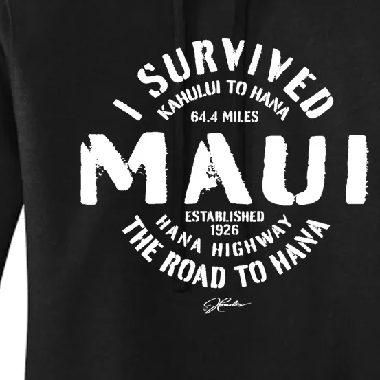 JCombs: I Survived The Road To Hana (Hana Highway) Maui Women's Pullover Hoodie