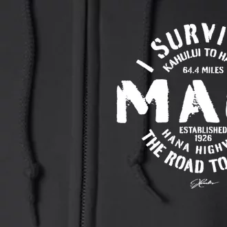 JCombs: I Survived The Road To Hana (Hana Highway) Maui Full Zip Hoodie