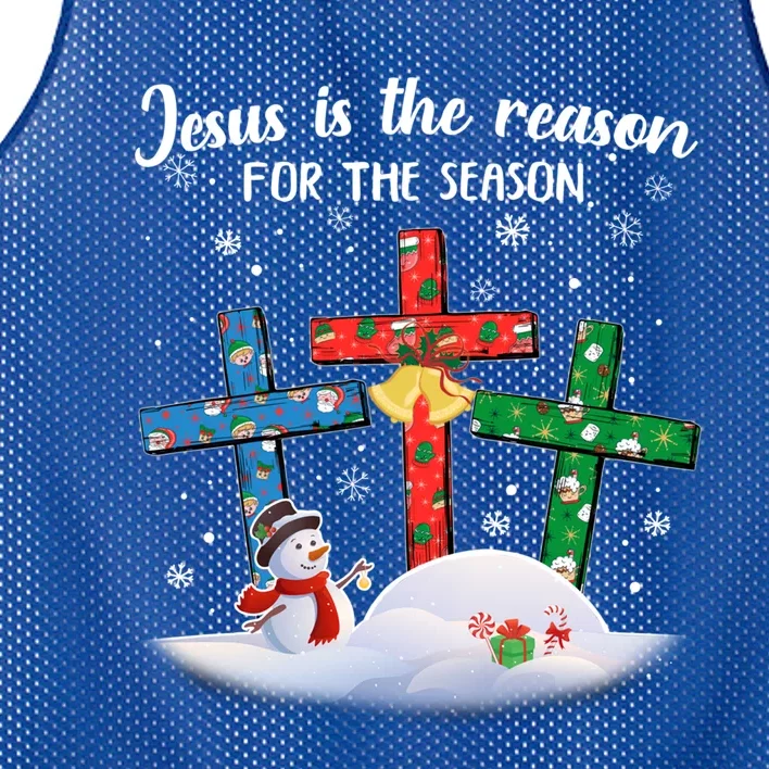 Jesus Is The Reason For The Season Christian Christmas Xmas Great Gift Mesh Reversible Basketball Jersey Tank