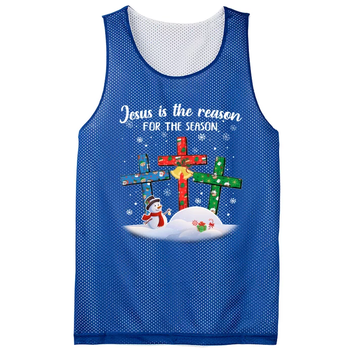 Jesus Is The Reason For The Season Christian Christmas Xmas Great Gift Mesh Reversible Basketball Jersey Tank