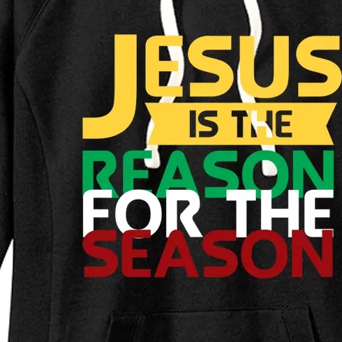 Jesus Is The Reason For The Season Christian Christmas Xmas Funny Gift Women's Fleece Hoodie