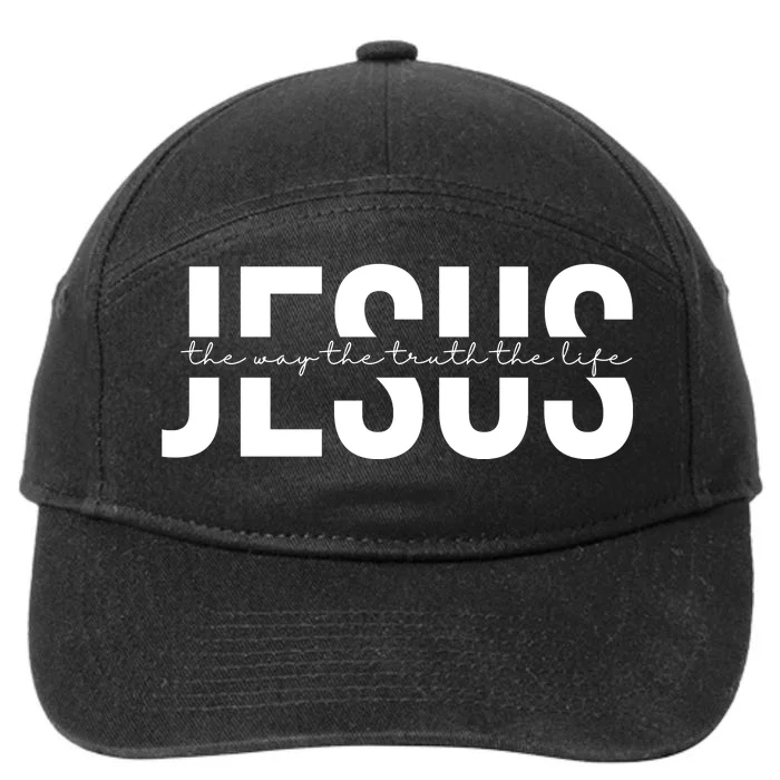 Jesus Is The Way The Truth And The Life Quote 7-Panel Snapback Hat