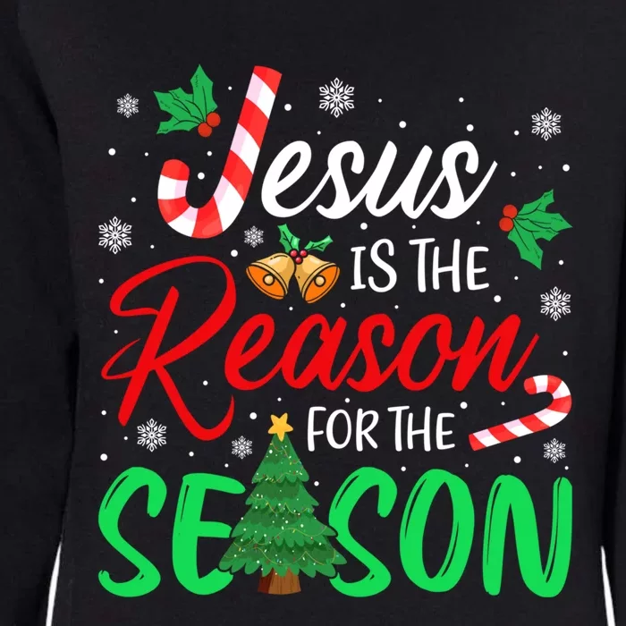 Jesus Is The Reason For The Season Christian Christmas Xmas Cute Gift Womens California Wash Sweatshirt