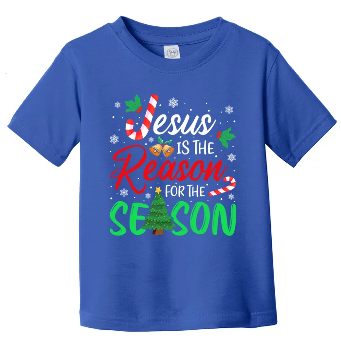 Jesus Is The Reason For The Season Christian Christmas Xmas Cute Gift Toddler T-Shirt