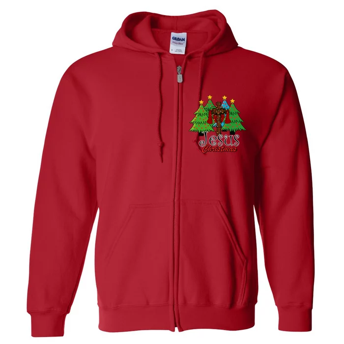 Jesus Is The Reason For The Season Christian Christmas Xmas Full Zip Hoodie