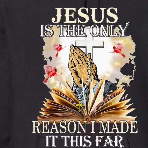 Jesus Is The Only Reason I Made It This Far Fun Christian Premium Hoodie