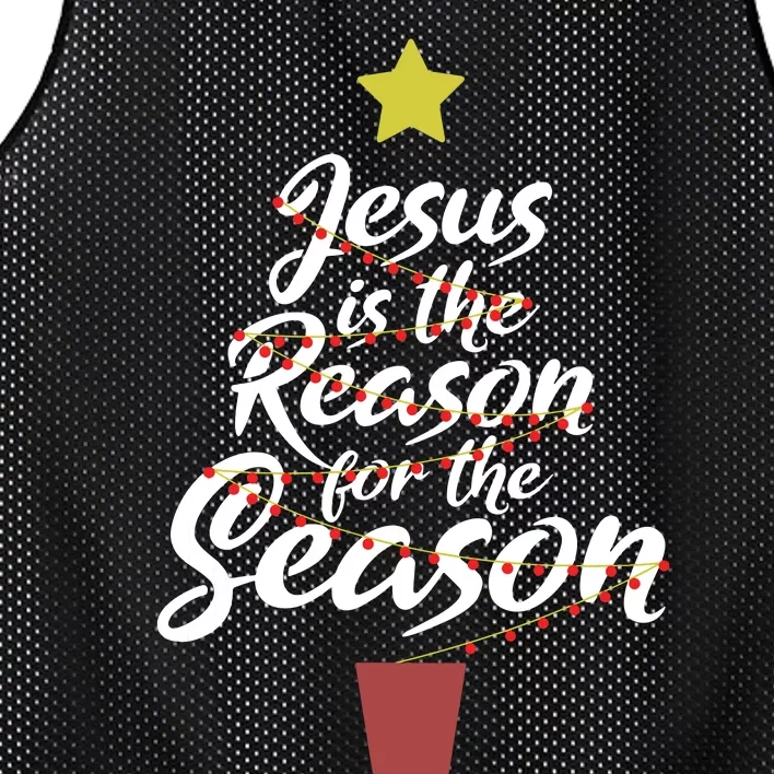 Jesus Is The Reason For The Season Christian Christmas Xmas Mesh Reversible Basketball Jersey Tank