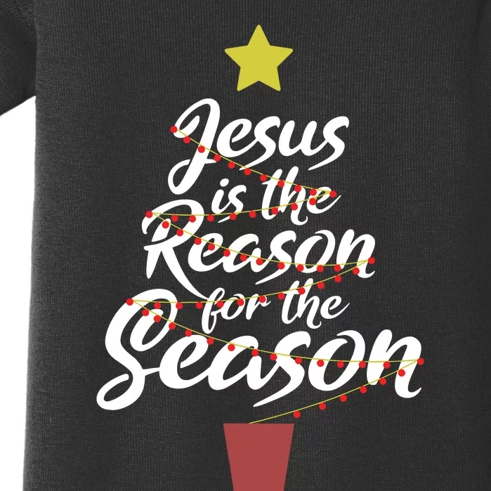 Jesus Is The Reason For The Season Christian Christmas Xmas Baby Bodysuit