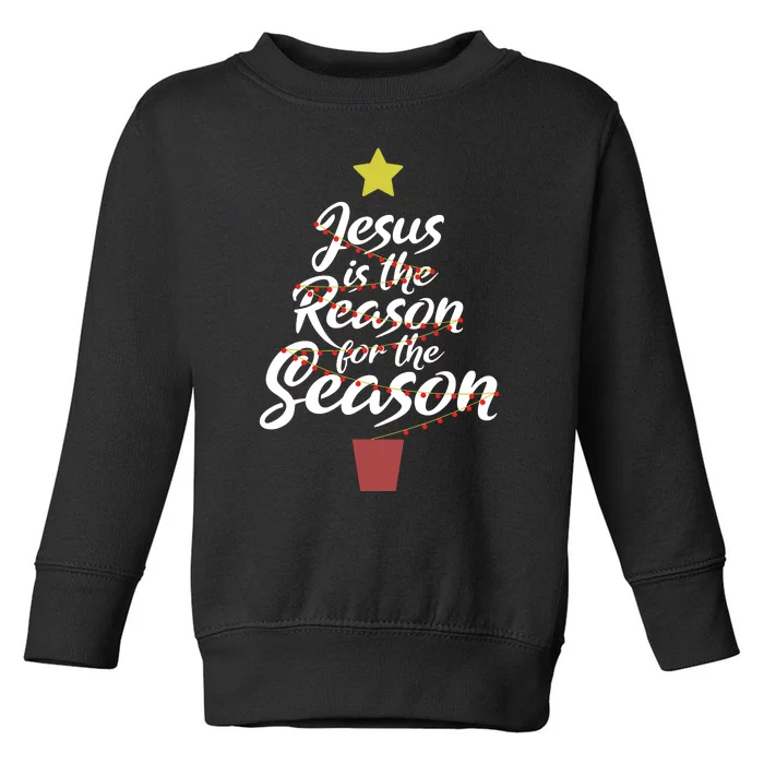 Jesus Is The Reason For The Season Christian Christmas Xmas Toddler Sweatshirt