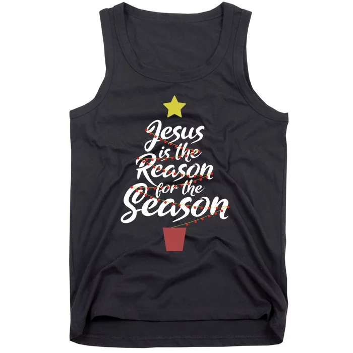 Jesus Is The Reason For The Season Christian Christmas Xmas Tank Top