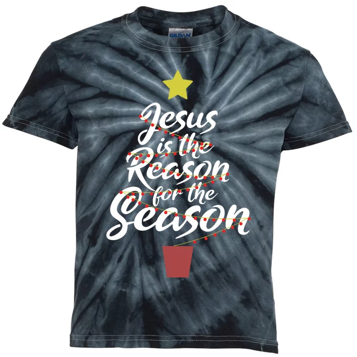 Jesus Is The Reason For The Season Christian Christmas Xmas Kids Tie-Dye T-Shirt