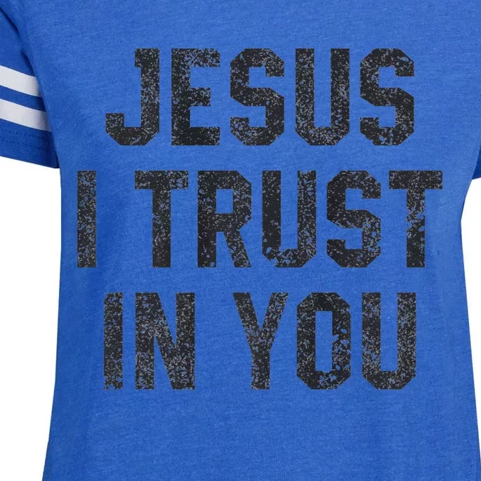 Jesus I Trust In You Divine Mercy Devotion Christian Premium Enza Ladies Jersey Football T-Shirt