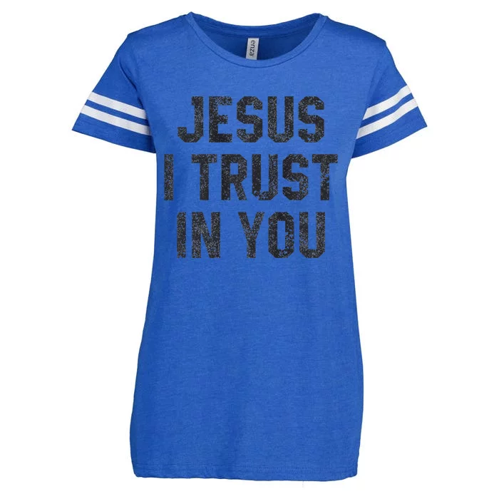 Jesus I Trust In You Divine Mercy Devotion Christian Premium Enza Ladies Jersey Football T-Shirt