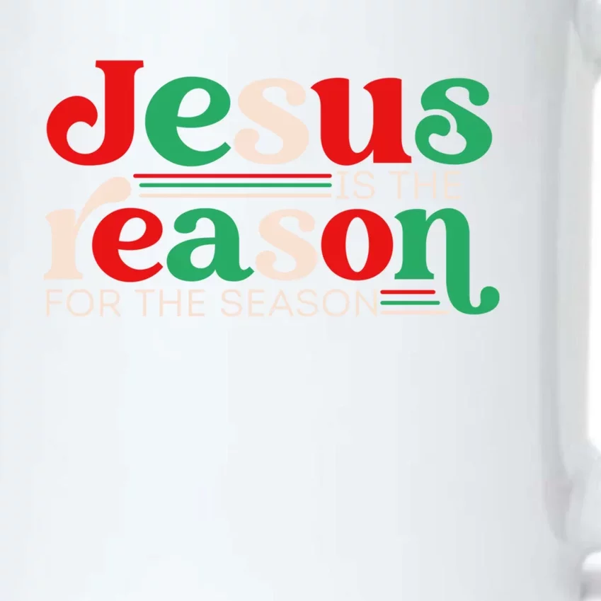 Jesus Is The Reason For The Season Christmas Christian Retro Cute Gift Black Color Changing Mug