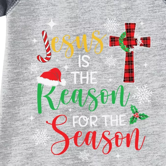 Jesus Is The Reason For The Season Christian Faith Christmas Infant Baby Jersey Bodysuit