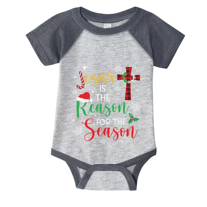 Jesus Is The Reason For The Season Christian Faith Christmas Infant Baby Jersey Bodysuit