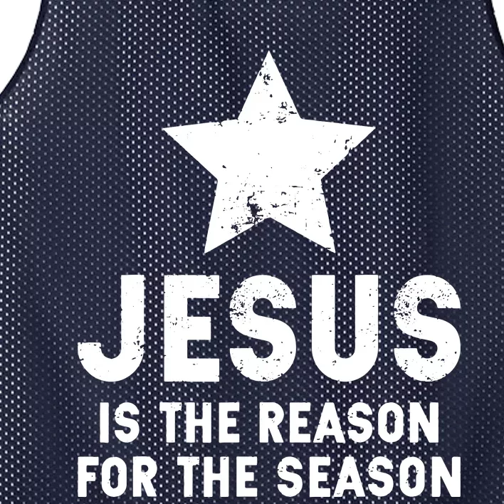 Jesus Is The Reason For The Season Christian Christmas Xmas Mesh Reversible Basketball Jersey Tank