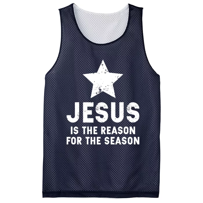 Jesus Is The Reason For The Season Christian Christmas Xmas Mesh Reversible Basketball Jersey Tank