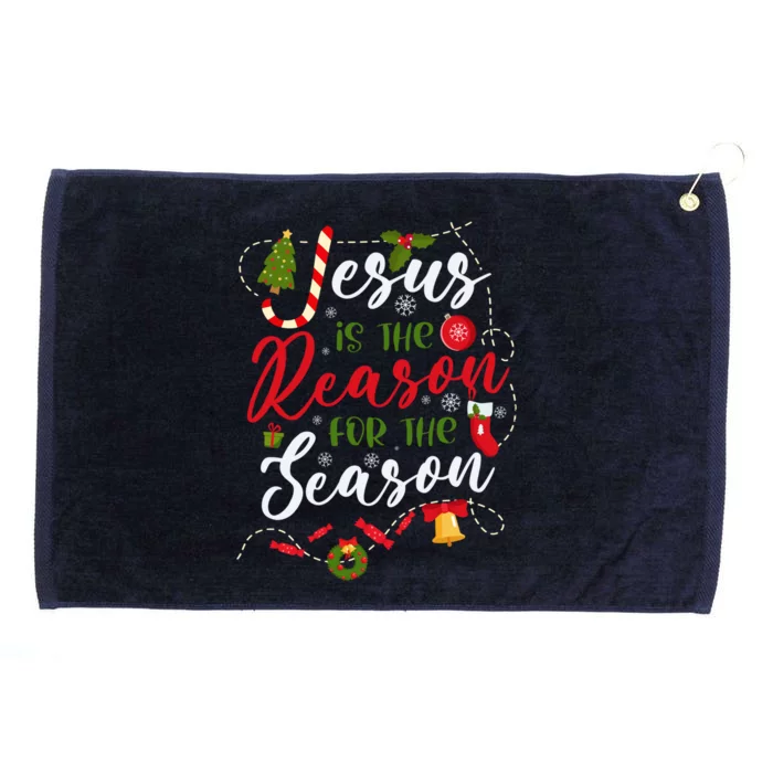 Jesus Is The Reason For The Season Christmas Christian Funny Gift Grommeted Golf Towel