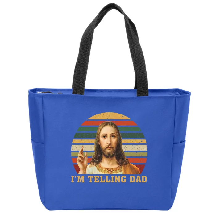 Jesus IM Telling Dad Zip Tote Bag