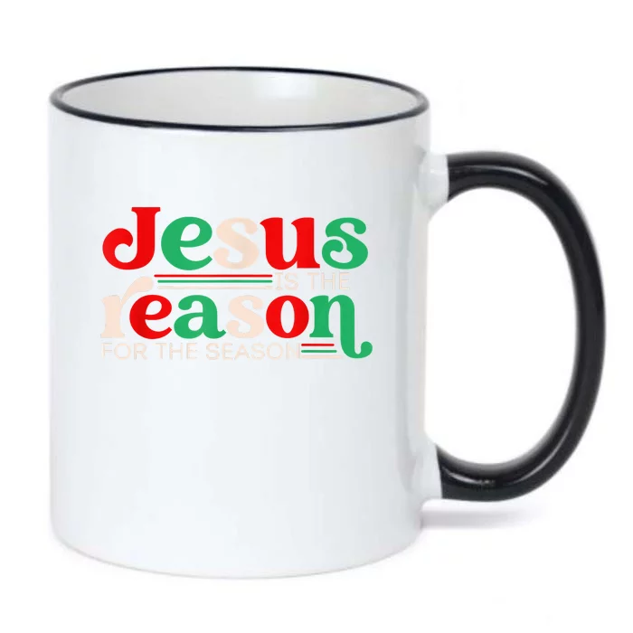 Jesus Is The Reason For The Season Christmas Christian Retro Black Color Changing Mug