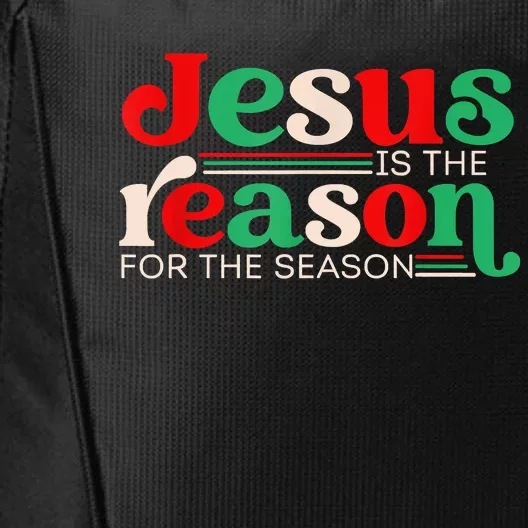 Jesus Is The Reason For The Season Christmas Christian Retro City Backpack