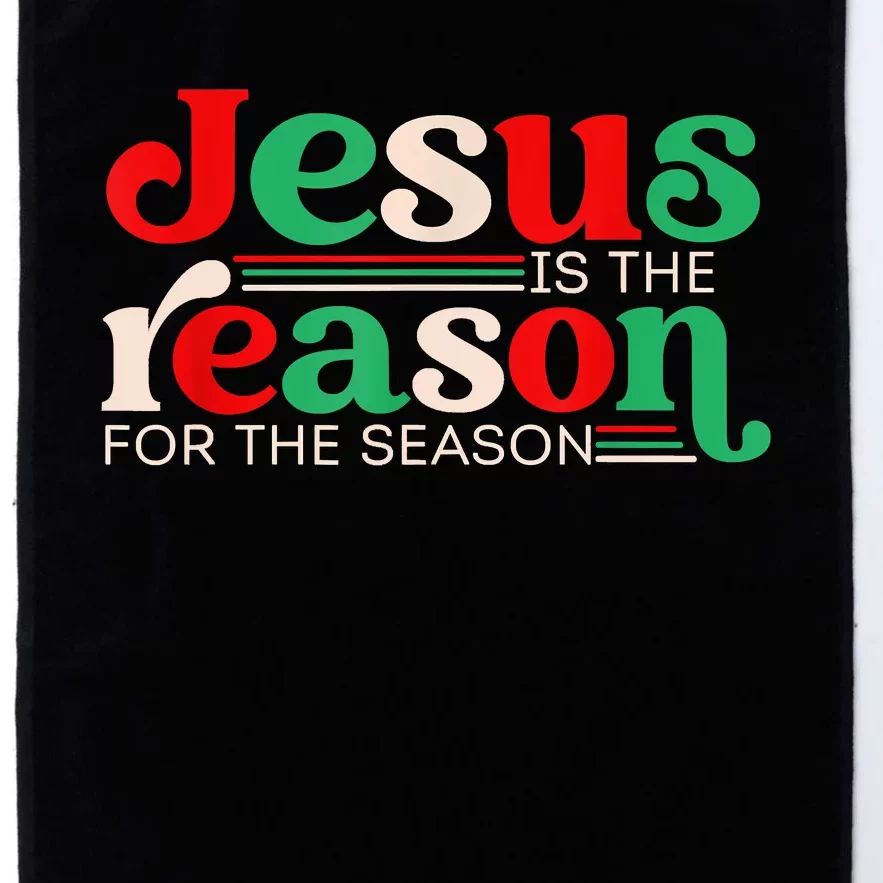 Jesus Is The Reason For The Season Christmas Christian Retro Platinum Collection Golf Towel