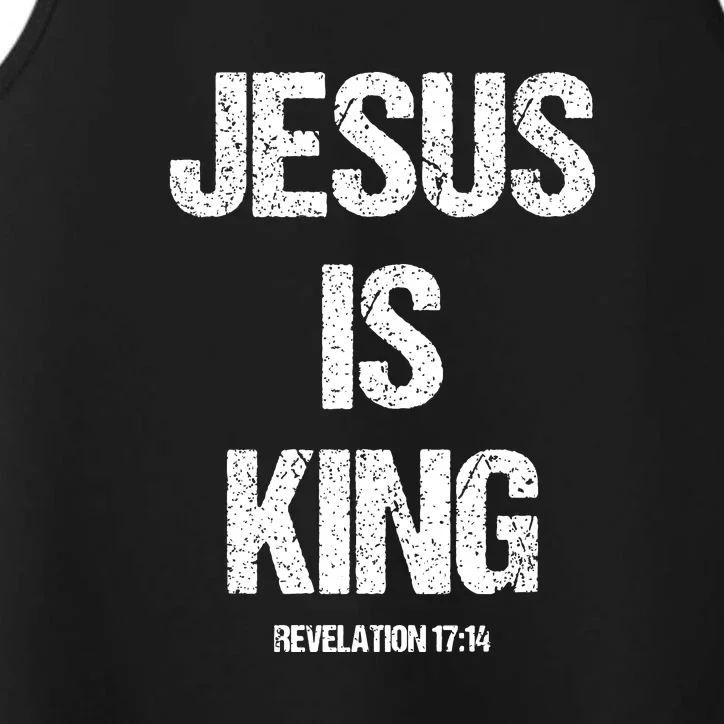 Jesus Is The King Motivational Christian Catholic Easter Performance Tank