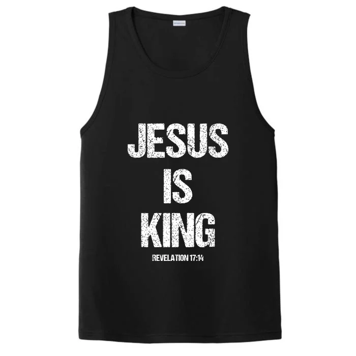 Jesus Is The King Motivational Christian Catholic Easter Performance Tank